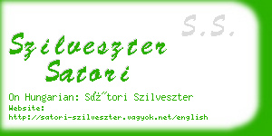 szilveszter satori business card